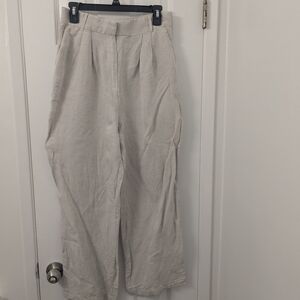 H&M Beige Elastic Waist Pants
